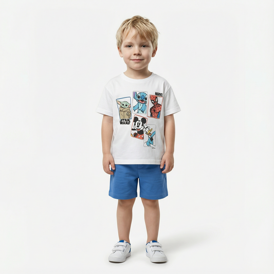 Cartoon T-Shirt and Shorts Set