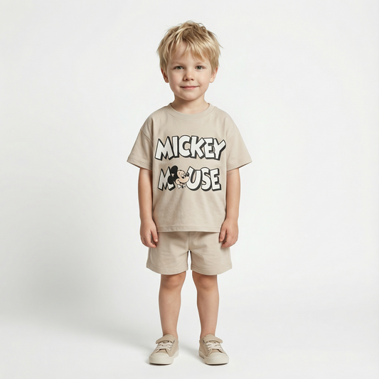 Cartoon T-Shirt and Shorts Set