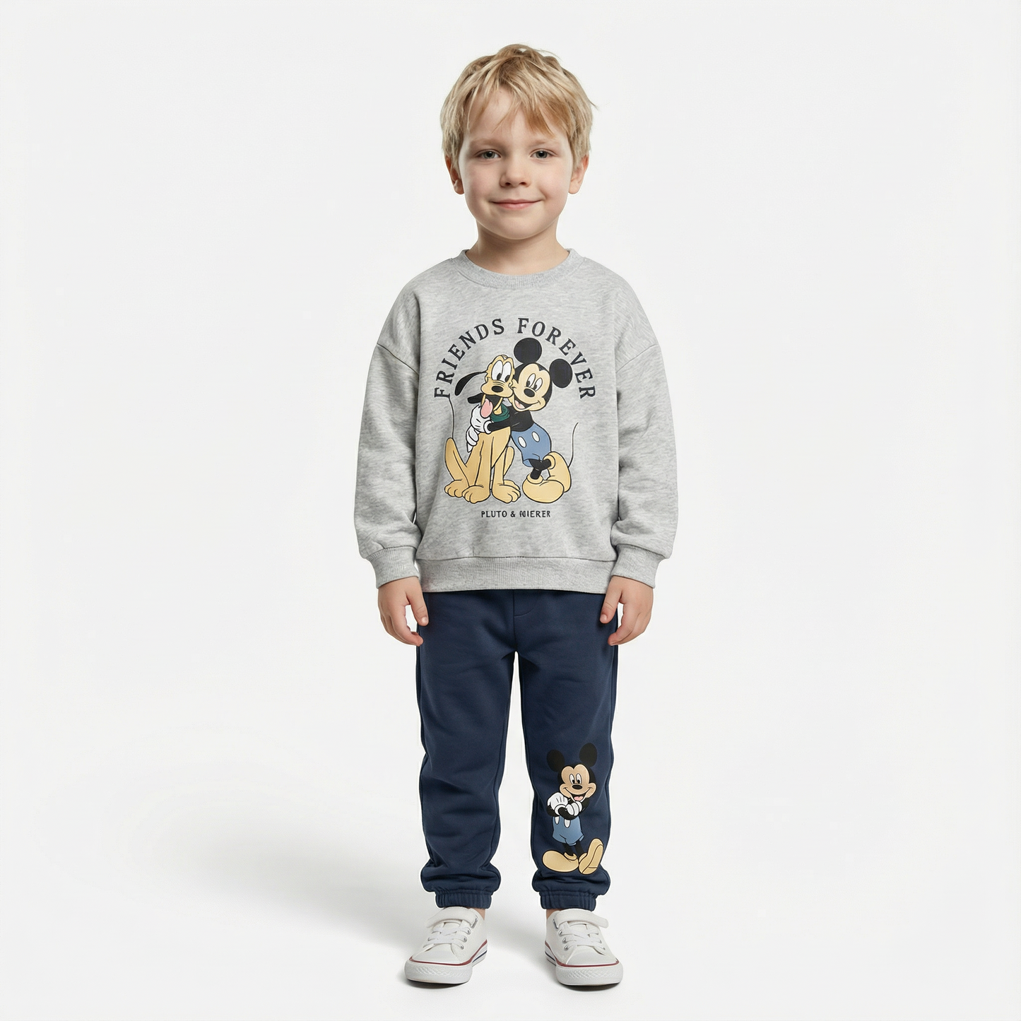 Cotton Sweatshirt and Pants Set
