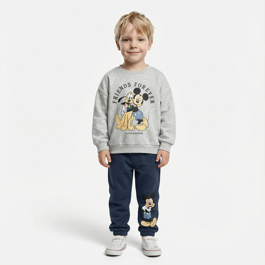 Cotton Sweatshirt and Pants Set