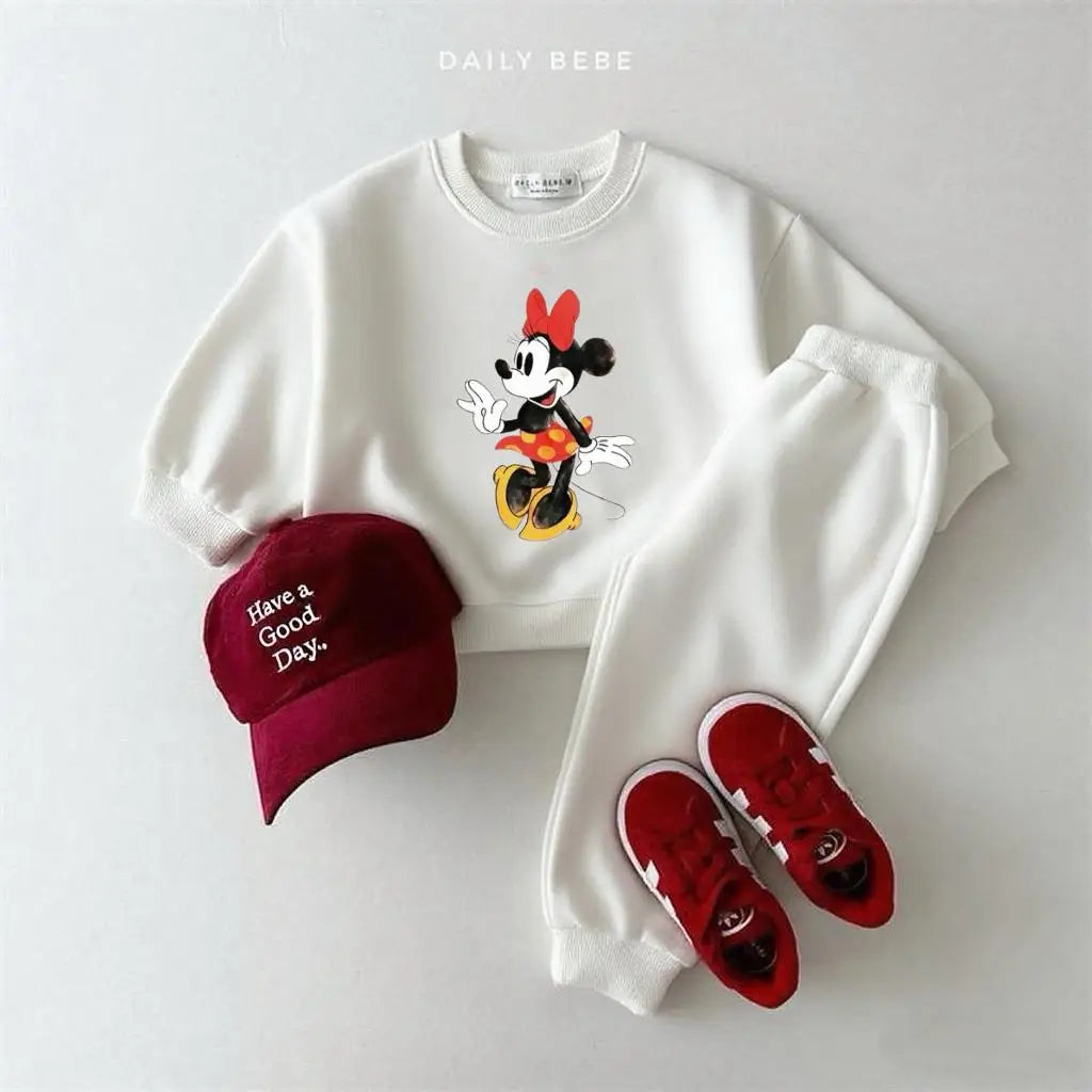 Cotton Sweatshirt and Pants Set