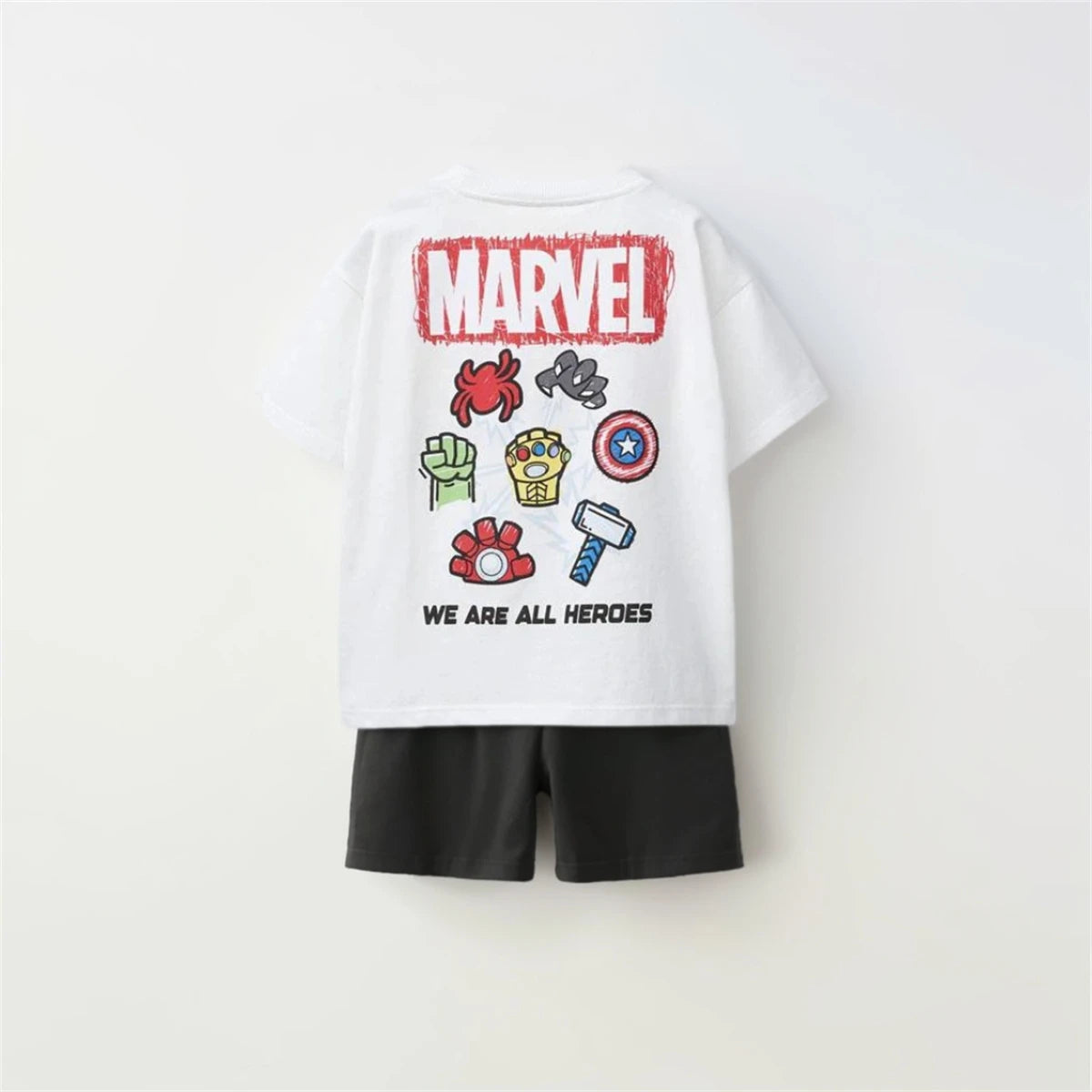 Cartoon T-Shirt and Shorts Set