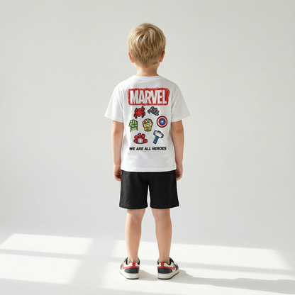 Cartoon T-Shirt and Shorts Set