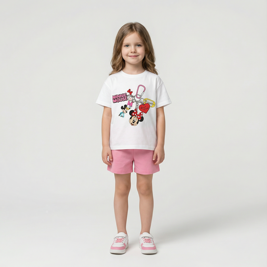 Cartoon T-Shirt and Shorts Set