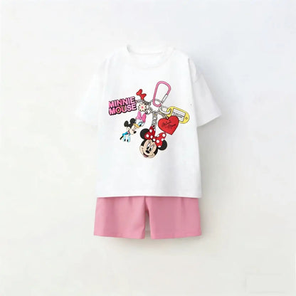 Cartoon T-Shirt and Shorts Set