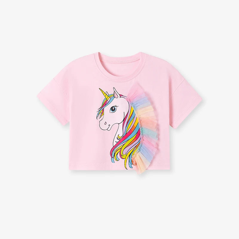 Summer Tracksuit 100% Cotton Unicorn T-Shirt & Skirt Set