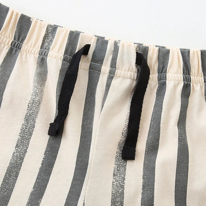 Summer Cotton Zebra T-Shirt & Shorts Set