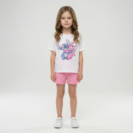 Cartoon T-Shirt and Shorts Set