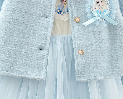Princess Elsa Tulle Dress with Soft Cardigan