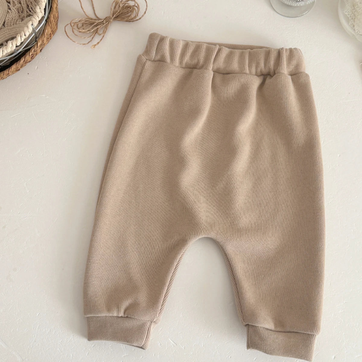 Cotton Ladybug Patchwork O-neck Sweatshirt & Elastic Pants Set