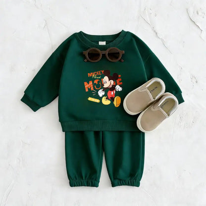 Cotton Sweatshirt and Pants Set