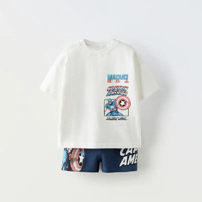 Cartoon T-Shirt and Shorts Set