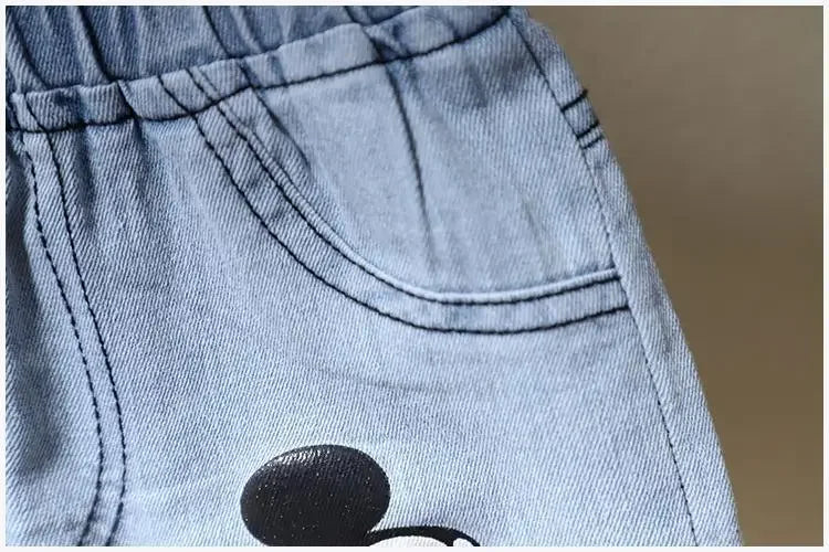 Mickey Mouse T-shirt & Jeans Shorts Set