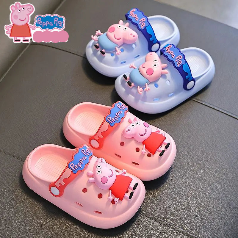 Lightweight, Breathable & Non-Slip Peppa & George Pig Summer Slippers