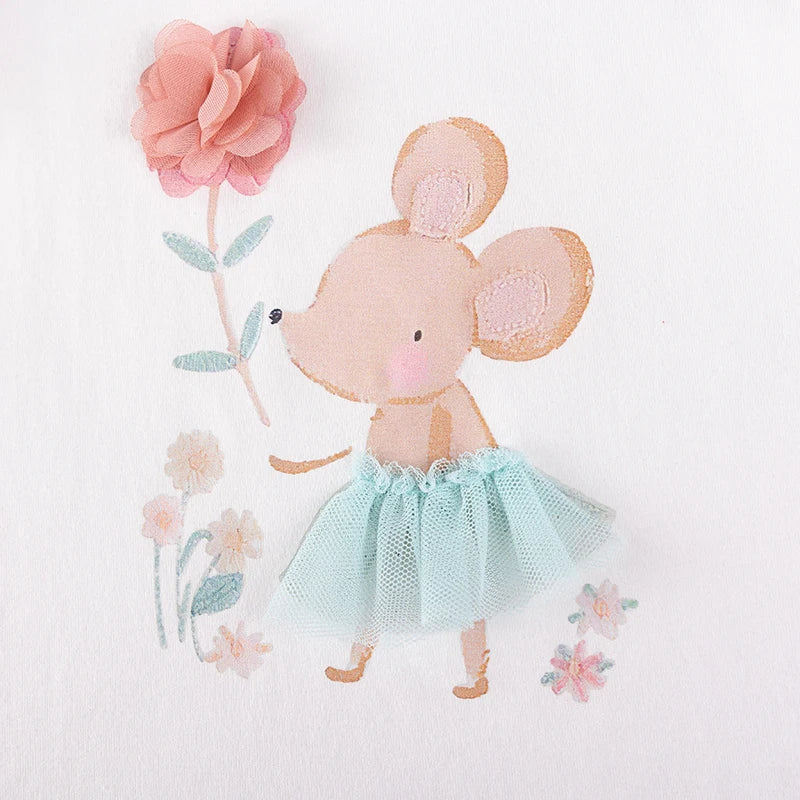 Summer 100% Cotton Mouse T-Shirt & Shorts Set