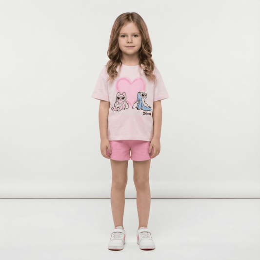 Children's Cartoon T-Shirt and Shorts Set - Ewapi