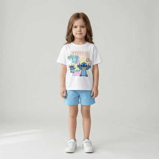 Children's Cartoon T-Shirt and Shorts Set - Ewapi