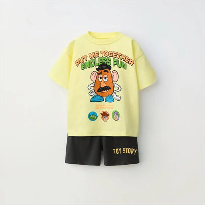 Children's Cartoon T-Shirt and Shorts Set - Ewapi