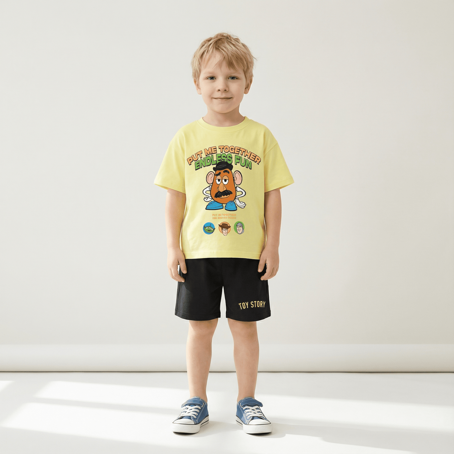 Children's Cartoon T-Shirt and Shorts Set - Ewapi