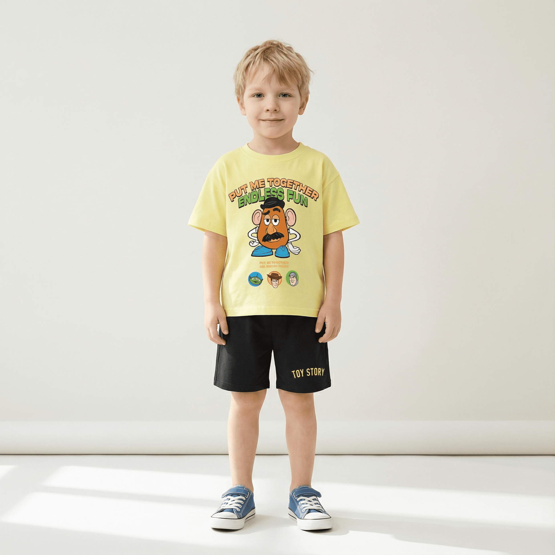 Children's Cartoon T-Shirt and Shorts Set - Ewapi