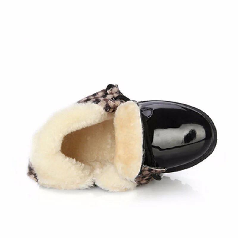 Children's Classic Lace - Up Ankle Boots with Chunky Sole Shoes - Ewapi