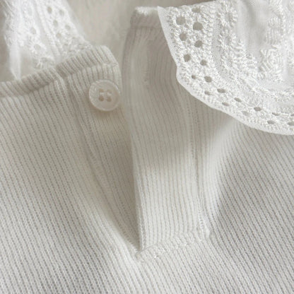 Children's Cotton Bouquet Embroidery Sweatshirt & Elastic Pants Set - Ewapi