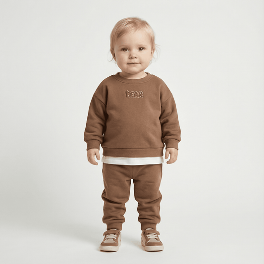 Children's Cozy Two - Piece Outfit Set – Soft Top & Matching Bottoms - Ewapi
