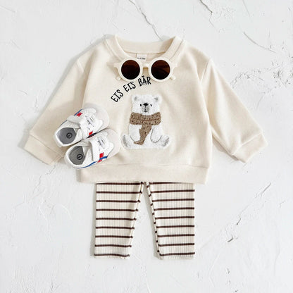 Children's Cozy Two - Piece Outfit Set – Soft Top & Matching Bottoms - Ewapi