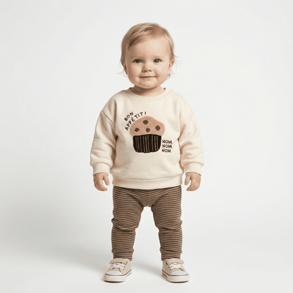Children's Cozy Two - Piece Outfit Set – Soft Top & Matching Bottoms - Ewapi
