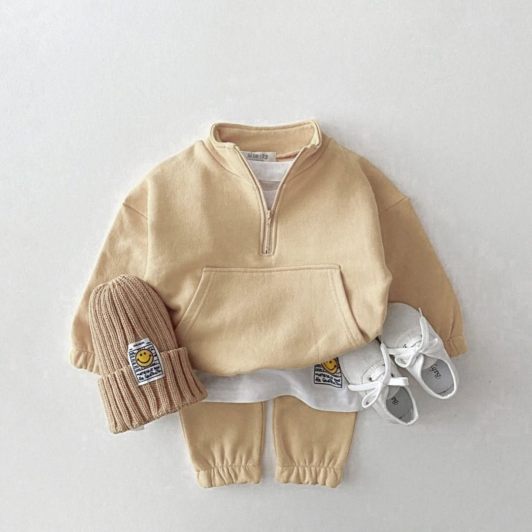 Children's Cozy Two - Piece Outfit Set – Soft Top & Matching Bottoms - Ewapi