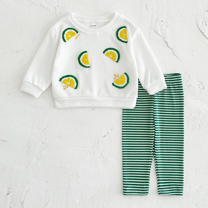 Children's Cozy Two - Piece Outfit Set – Soft Top & Matching Bottoms - Ewapi