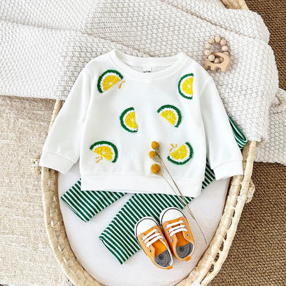 Children's Cozy Two - Piece Outfit Set – Soft Top & Matching Bottoms - Ewapi
