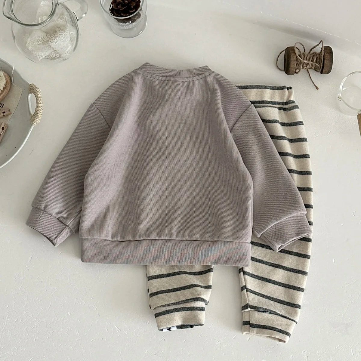 Children's Cozy Two - Piece Outfit Set – Soft Top & Matching Bottoms - Ewapi