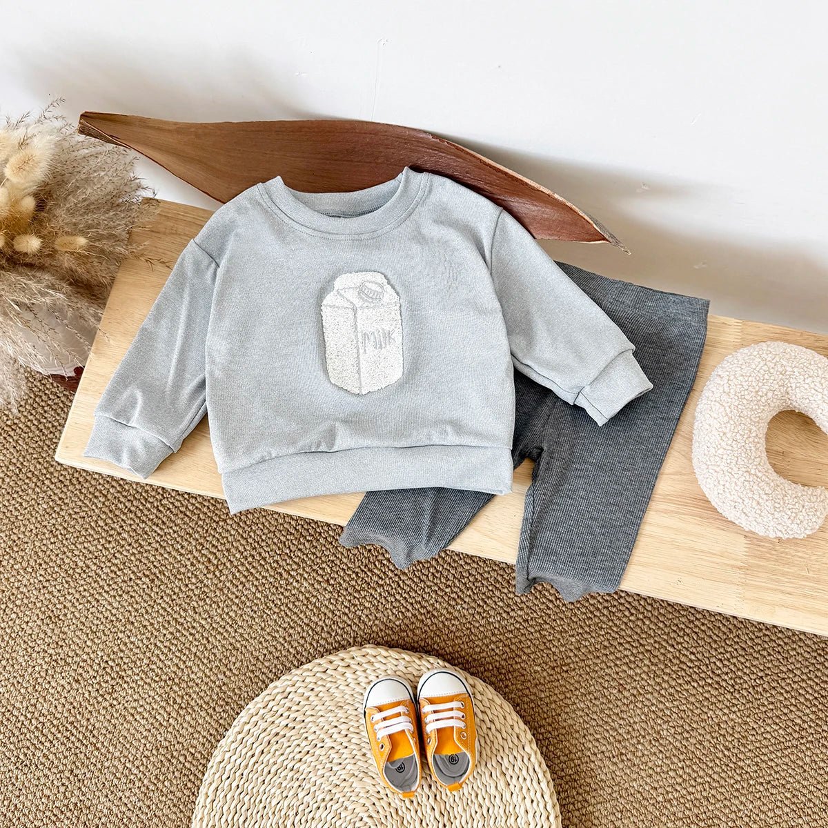 Children's Cozy Two - Piece Outfit Set – Soft Top & Matching Bottoms - Ewapi