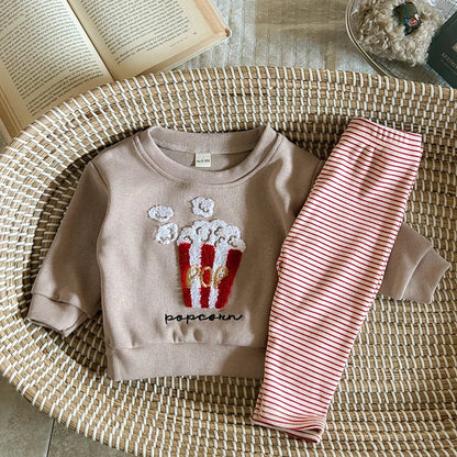 Children's Cozy Two - Piece Outfit Set – Soft Top & Matching Bottoms - Ewapi