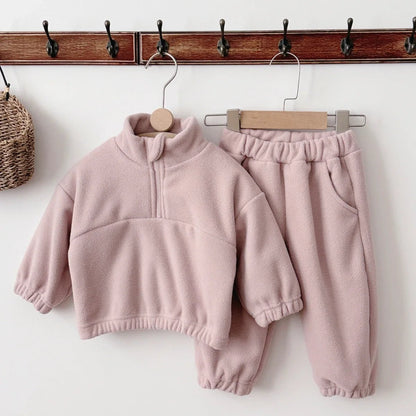 Children's Cozy Two - Piece Outfit Set – Soft Top & Matching Bottoms - Ewapi