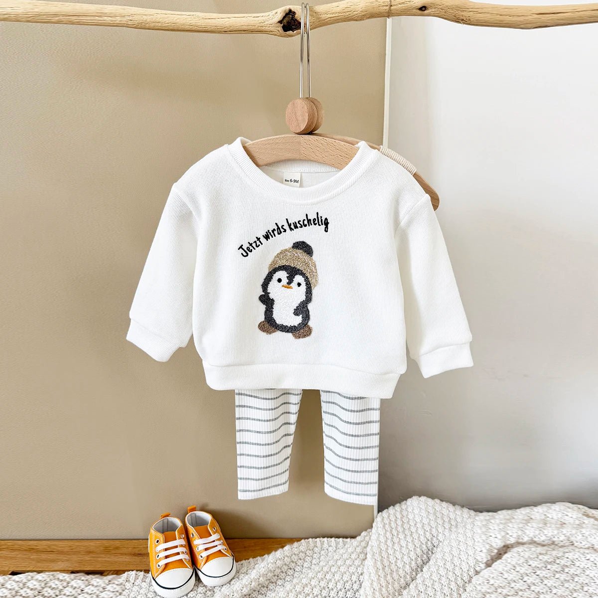Children's Cozy Two - Piece Outfit Set – Soft Top & Matching Bottoms - Ewapi