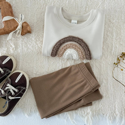 Children's Cozy Two - Piece Outfit Set – Soft Top & Matching Bottoms - Ewapi