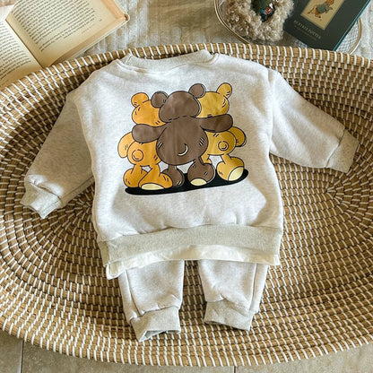 Children's Cozy Two - Piece Outfit Set – Soft Top & Matching Bottoms - Ewapi