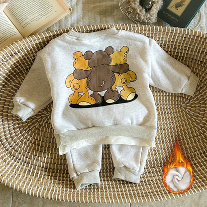 Children's Cozy Two - Piece Outfit Set – Soft Top & Matching Bottoms - Ewapi
