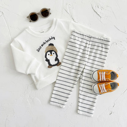 Children's Cozy Two - Piece Outfit Set – Soft Top & Matching Bottoms - Ewapi