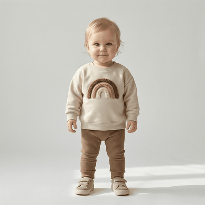 Children's Cozy Two - Piece Outfit Set – Soft Top & Matching Bottoms - Ewapi