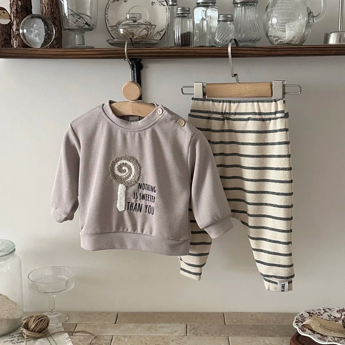Children's Cozy Two - Piece Outfit Set – Soft Top & Matching Bottoms - Ewapi