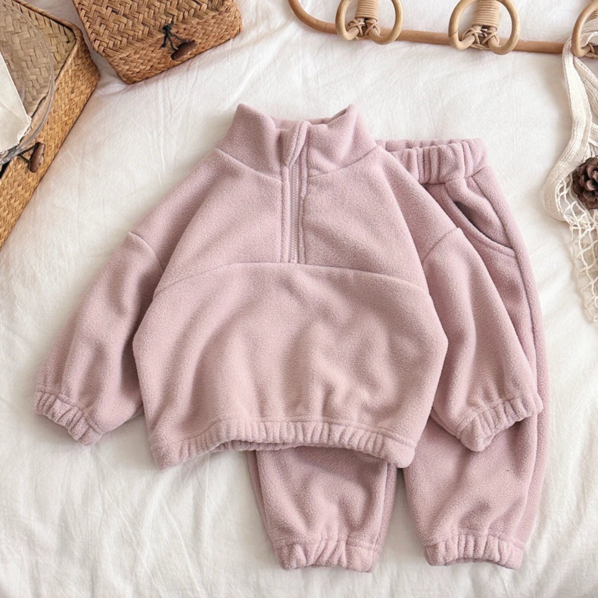 Children's Cozy Two - Piece Outfit Set – Soft Top & Matching Bottoms - Ewapi
