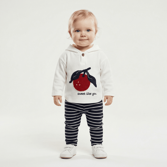 Children's Cozy Two - Piece Outfit Set – Soft Top & Matching Bottoms - Ewapi