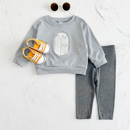 Children's Cozy Two - Piece Outfit Set – Soft Top & Matching Bottoms - Ewapi