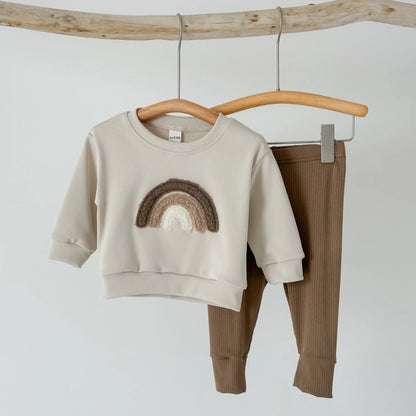 Children's Cozy Two - Piece Outfit Set – Soft Top & Matching Bottoms - Ewapi