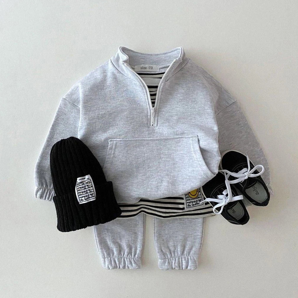 Children's Cozy Two - Piece Outfit Set – Soft Top & Matching Bottoms - Ewapi