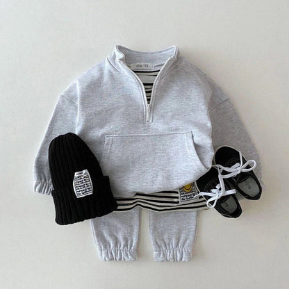 Children's Cozy Two - Piece Outfit Set – Soft Top & Matching Bottoms - Ewapi