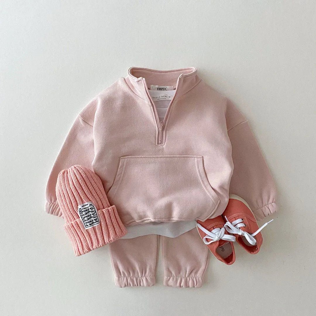 Children's Cozy Two - Piece Outfit Set – Soft Top & Matching Bottoms - Ewapi